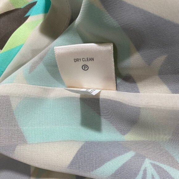 Tommy Bahama Women Blue 100% Silk Hawaiian Palm Leaves Floral Sheath Dress Sz 8 - Picture 15 of 15